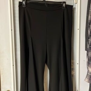 Women’s dress pants , bell bottom flare with see thru nylon from waist to hem.1X